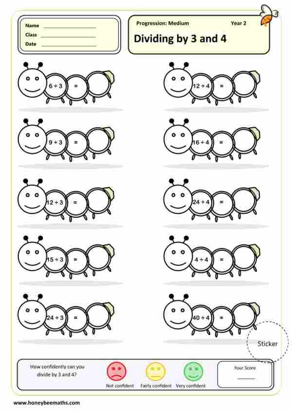 Dividing by 3 and 4